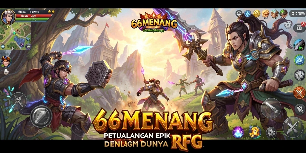 Tampilan gameplay menegangkan dan penuh aksi dari 66MENANG.