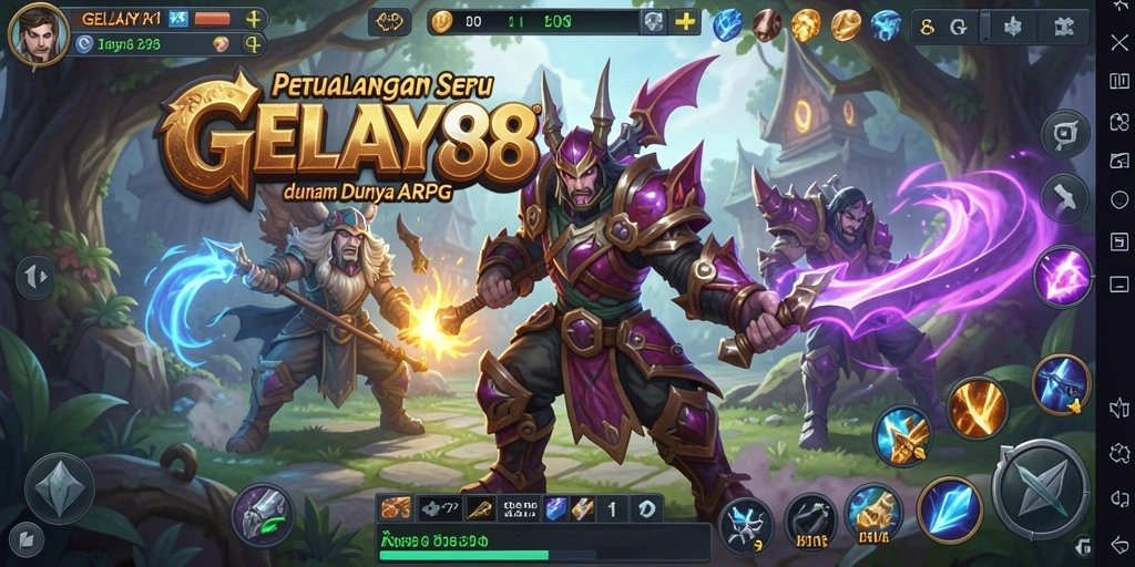Tampilan gameplay mendebarkan di dunia fantastis GELAY88.