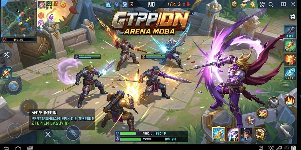 GTPIDN menampilkan pertarungan seru dalam gameplay MOBA.