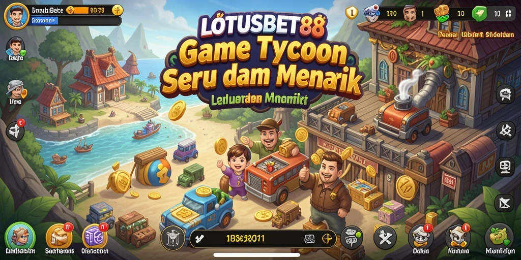 Screenshot LOTUSBET88 menampilkan aktivitas pengelolaan bisnis yang seru.