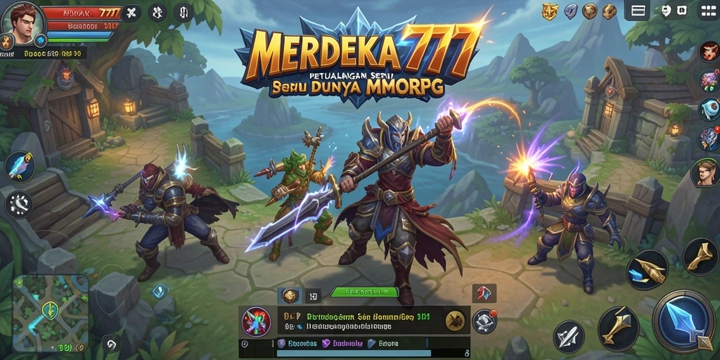 Tangkapan layar gameplay MERDEKA777 yang menampilkan pertarungan seru antar pemain.