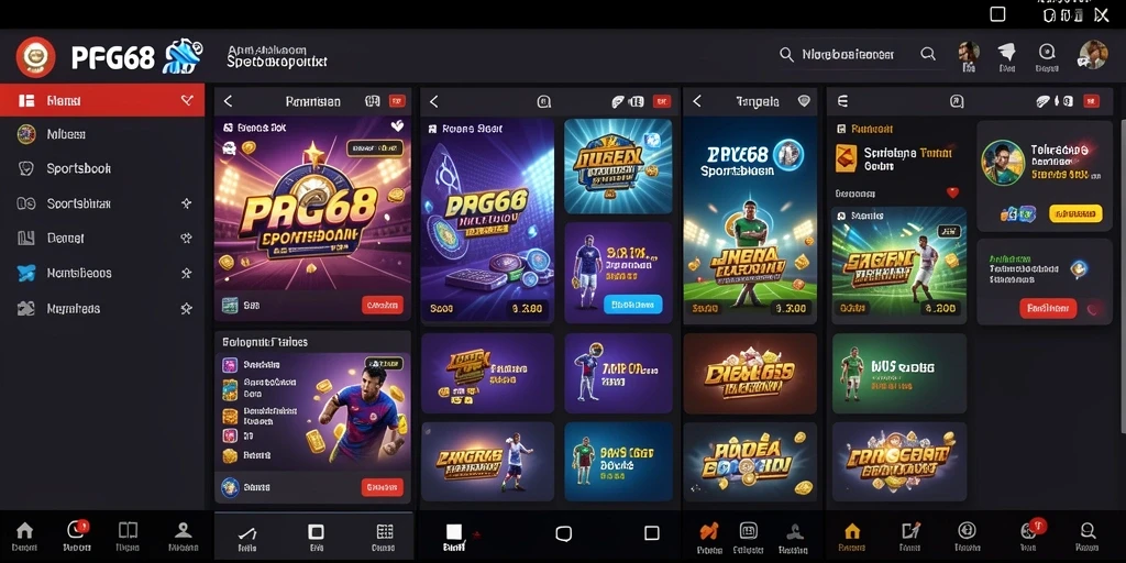 Tampilan gameplay Sportsbook yang menarik dan informatif.