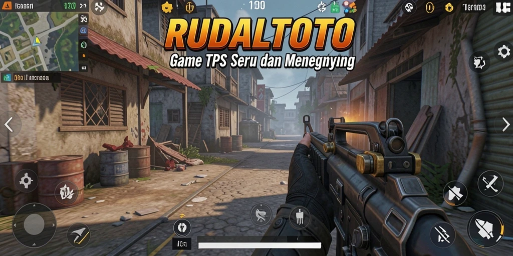 Tangkapan layar RUDALTOTO menampilkan aksi seru dalam gameplay TPS.