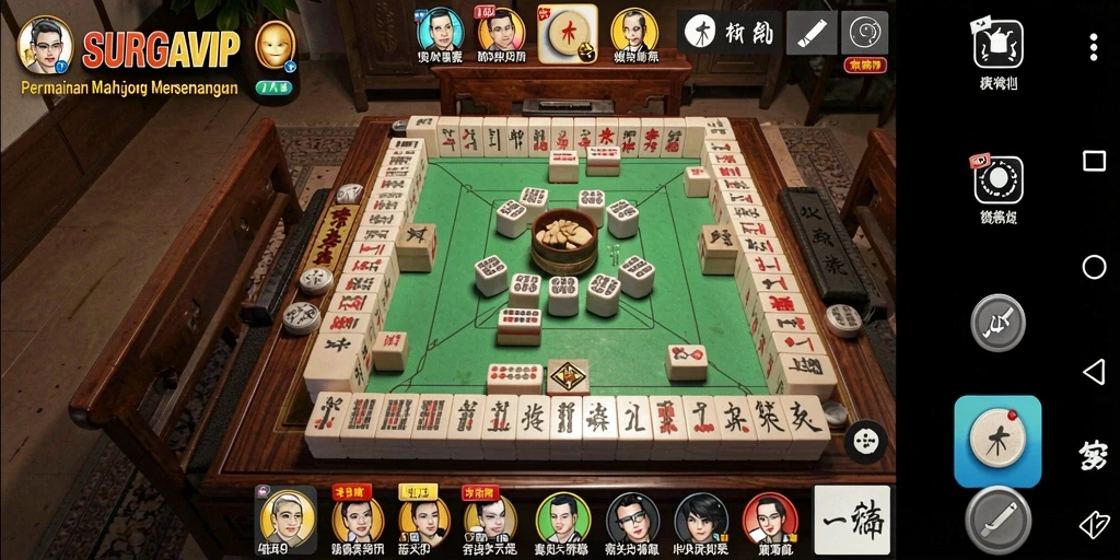 Screenshot SURGAVIP menampilkan gameplay seru Mahjong yang menantang.